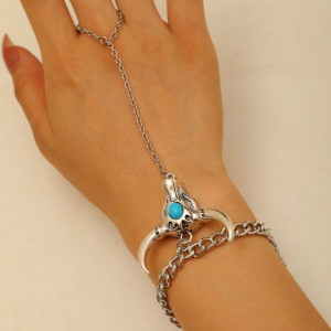 Браслет слейв этнический талисман с бирюзой