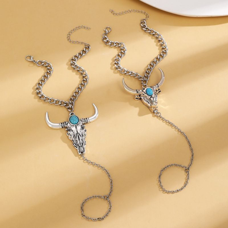 Браслет слейв этнический талисман с бирюзой