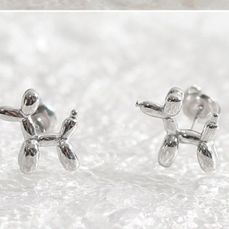 Серьги-пусеты «Собачка из шарика» N72290