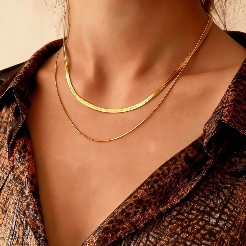 Цепочка титановая сталь напыление золотом 1J12236CJJ Цепочка титановая сталь напыление золотом 1J12236CJJ