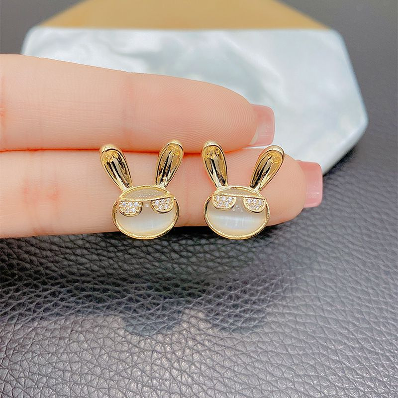 Серьги-гвоздики зайчики мини J10654CJJ