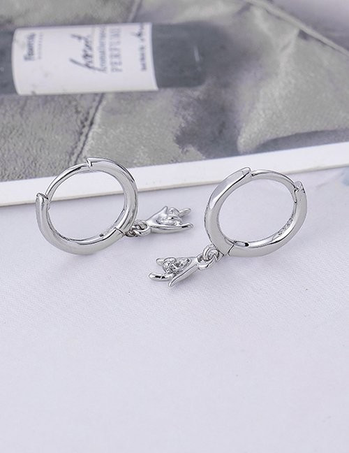 Серьги-конго с подвесками-кристаллами Z66374