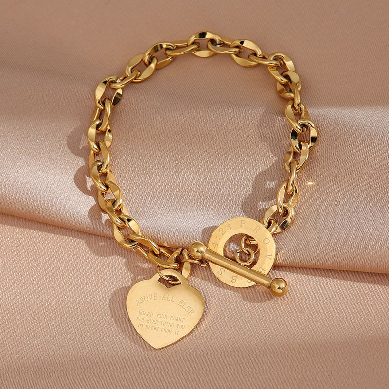 Браслет из титановой стали напыление золотом 1J12011CJJ Браслет из титановой стали напыление золотом 1J12011CJJ