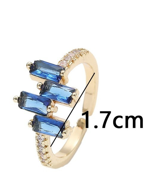 Многорядное кольцо с вертикальными вставками из камней U81955