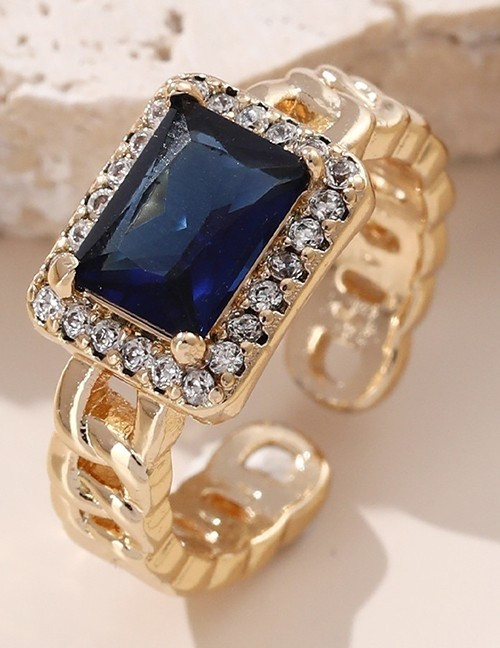 Многорядное кольцо с вертикальными вставками из камней U81955