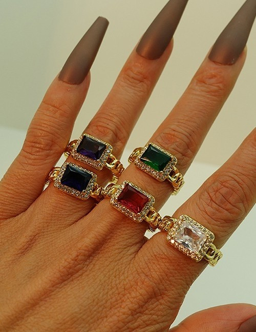 Многорядное кольцо с вертикальными вставками из камней U81955