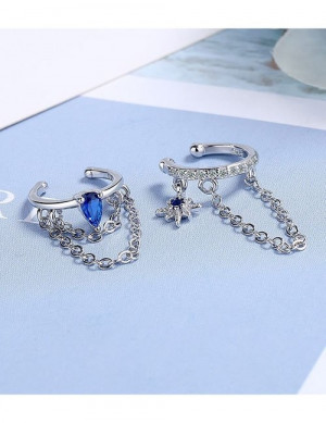 Каффы с синим кристаллом и цепями Z32213 Каффы с синим кристаллом и цепями Z32213