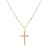 Золотистая цепочка с классическим тонким крестом MSK51199MSK