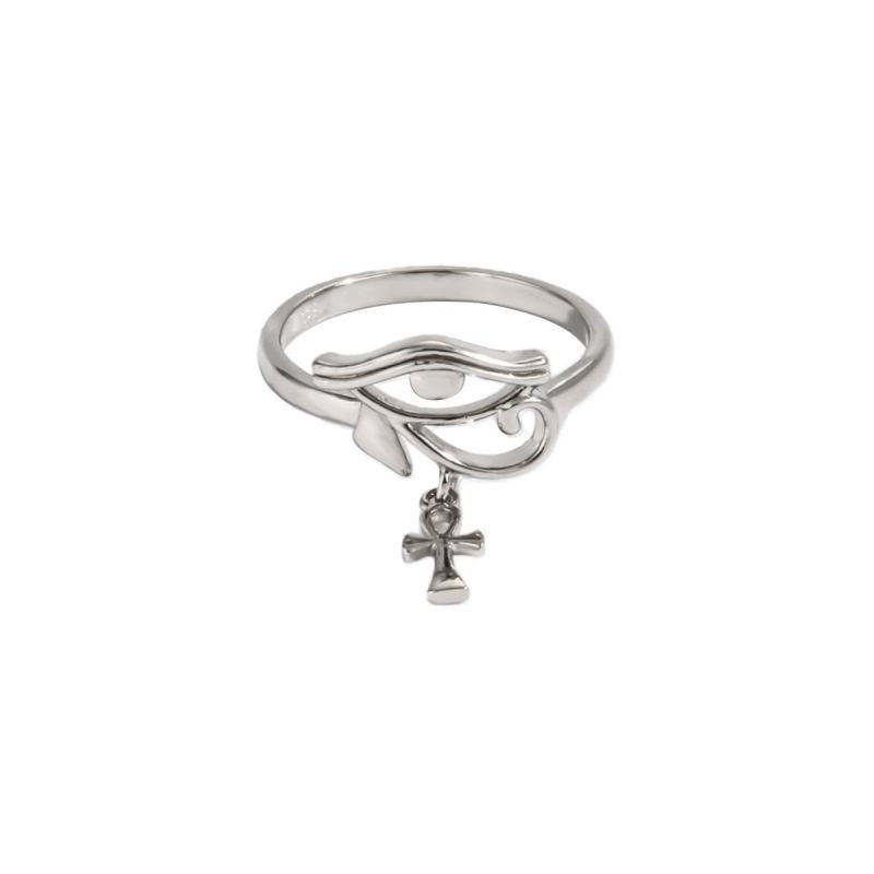 Серебряное кольцо из стали с крестом CJZ56459