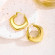 Золотистые геометрические серьги-кольца CJH63048