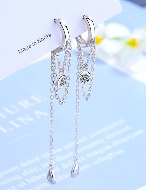 Серьги-трансформеры с каскадом цепочек R88385