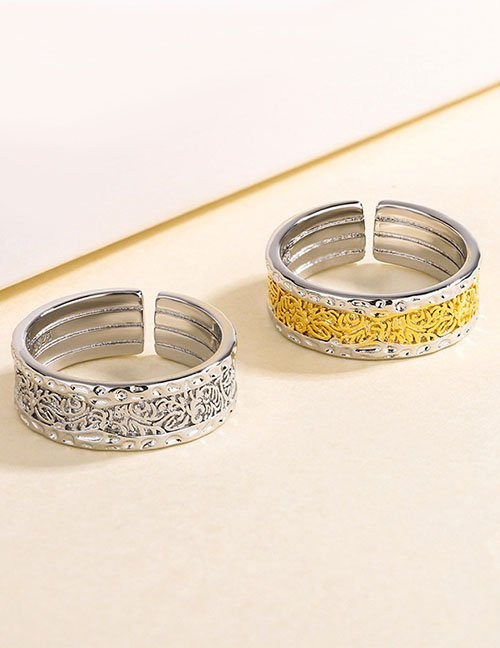 Широкое фактурное кольцо с алмазной гранью L80627 Широкое фактурное кольцо с алмазной гранью L80627