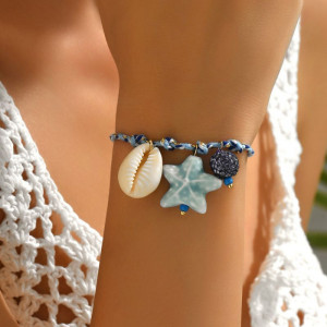 Браслет цепочка с морскими подвесками CJP86775 Браслет цепочка с морскими подвесками CJP86775