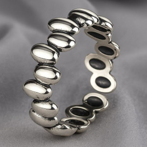 Кольцо с объемным зернистым декором 1J12184CJJ Кольцо с объемным зернистым декором 1J12184CJJ